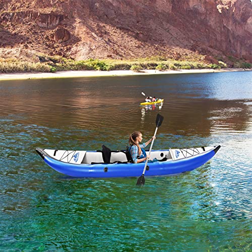 PRODCA Inflatable Kayak Set with Paddle & Air Pump Tandem 2 Person Kayak