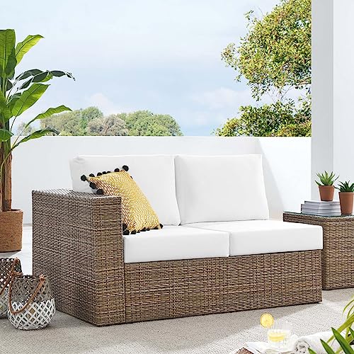 Modway Convene Love Seat Cappuccino White