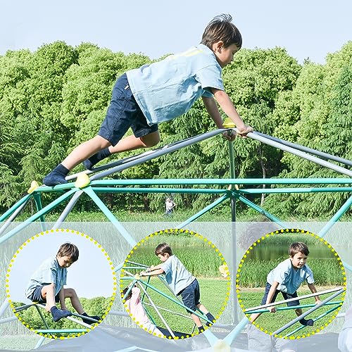 CUAUC 13ft Geometric Dome Climber Play Center Green