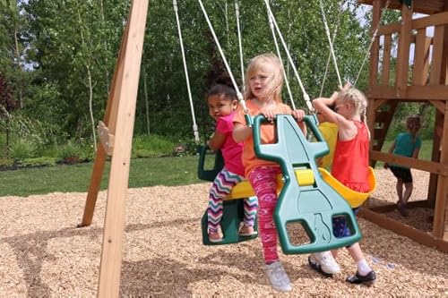 KidKraft Windale Fort Swing Set Brown