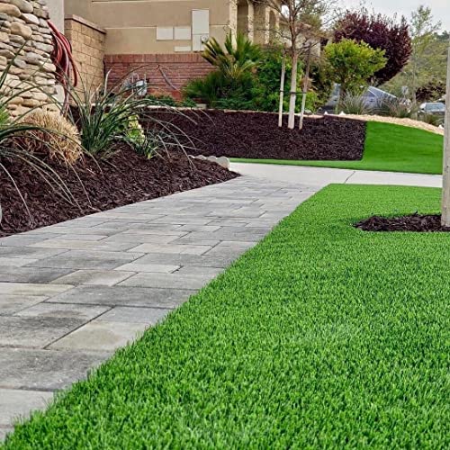 Generic Luxurious Realistic Artificial Grass Turf Roll for Outdoor Indoor Lawn - Pine-green & Bamboo-green (12 x 78)