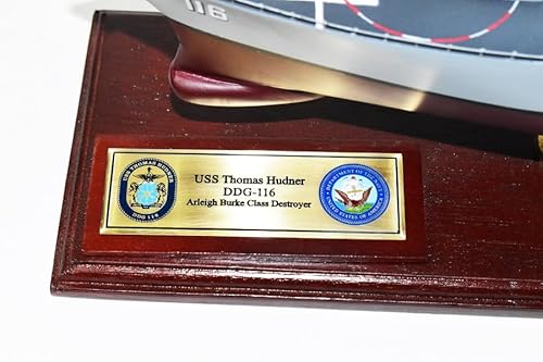 Squadron Nostalgia LLC USS Thomas Hudner (DDG-116) Mahogany Model 24-Inch