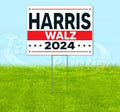 TampaPrinting Harris Walz YS00085 Yard Sign 18" x 24" with Metal Step Stake