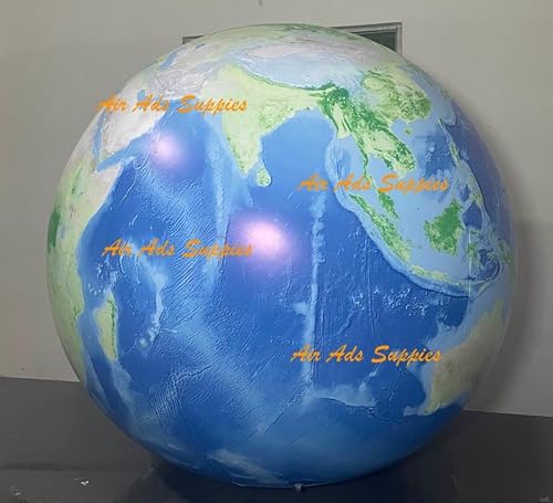 Air-Ads Supplies 6.5ft Giant Inflatable Globe Map Balloon Blue