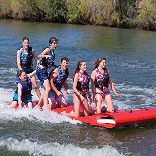AIRHEAD Watermat Tow Boggan 6 Floating Water Mat Red 18' x 5' x 2