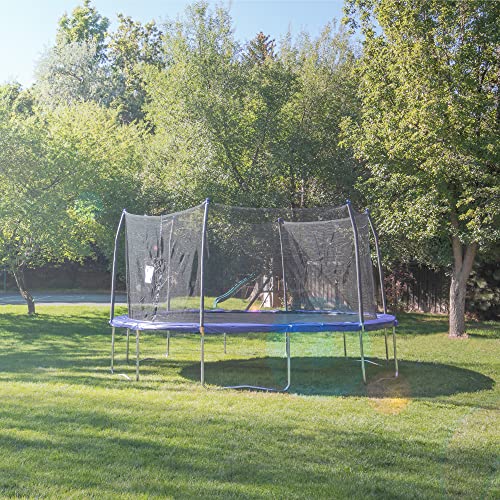 Skywalker Trampolines 16’ Round Trampoline with Enclosure Blue