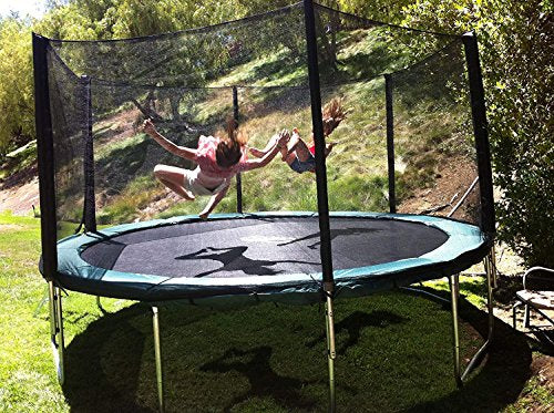 Galactic Xtreme Round Trampoline 14 FT with Net Enclosure Green and Black