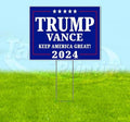 TampaPrinting Trump Vance Yard Sign 18" x 24" with Metal Step Stake