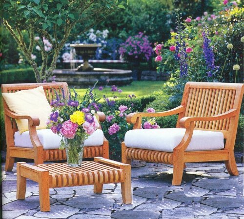 WholesaleTeakFurniture Giva Collection 3 Piece Teak Sofa Chair Set