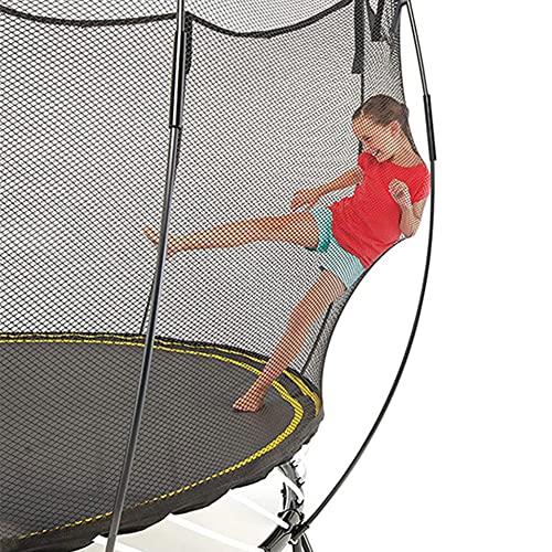 Springfree Medium Oval Trampoline 8x11 Ft + FlexrHoop Bundle Black