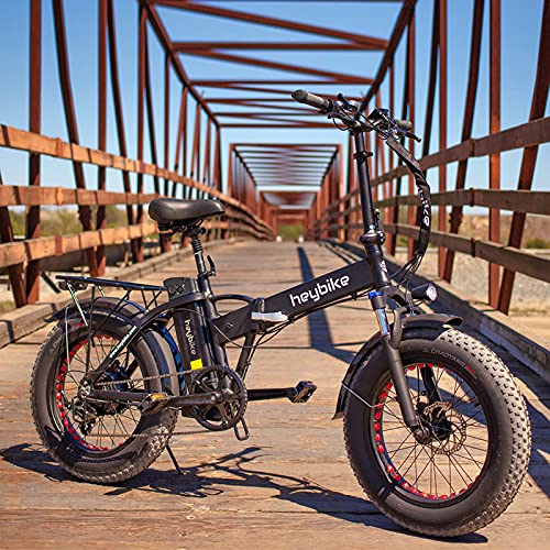 Heybike Mars Electric Bike Foldable 20" x 4.0 Fat Tire Electric Bicycle Mars-Black