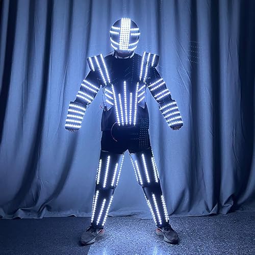 Earthradius LED Robot Costume Performance Suit Medium Black