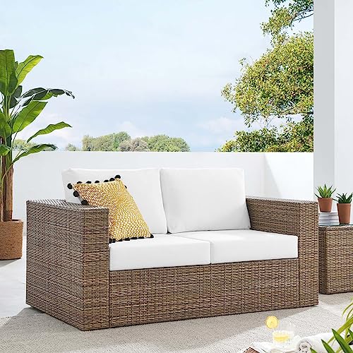 Modway Convene Love Seat Cappuccino White