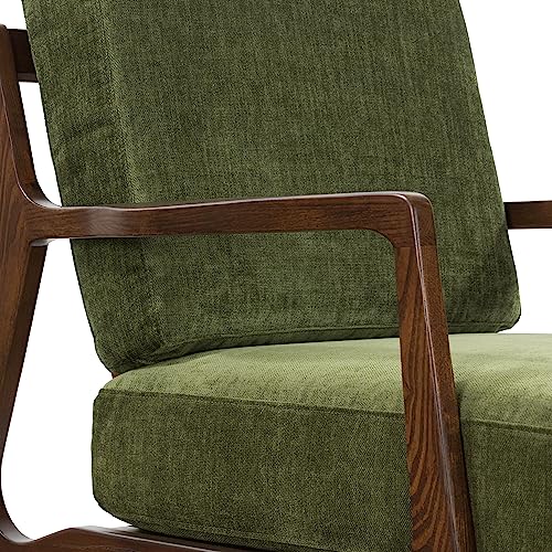 POLY & BARK Verity Lounge Chair Distressed Green Velvet