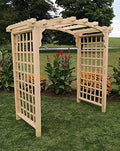 Backyard Crafts Amish-Made Cambridge Style Pine Arbor 5' Wide Unfinished