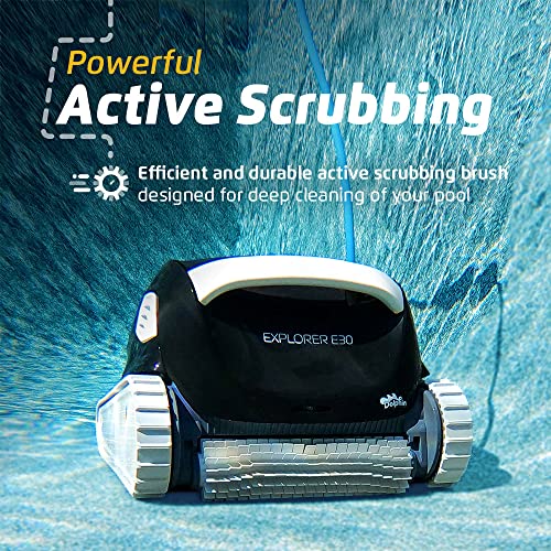 Dolphin Explorer E30 Wi-Fi Robotic Pool Vacuum Cleaner Black