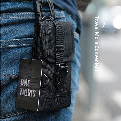 OneTigris MOLLE Phone Pouch for 4.7" - 5.5" Phones Black - 1000D Nylon