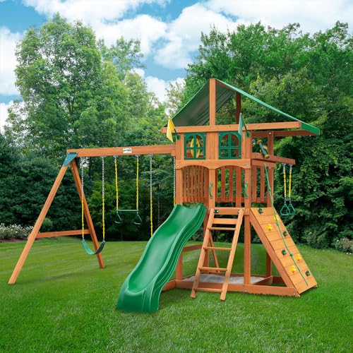 Gorilla Playsets Avalon Treehouse Wooden Swing Set Cedar