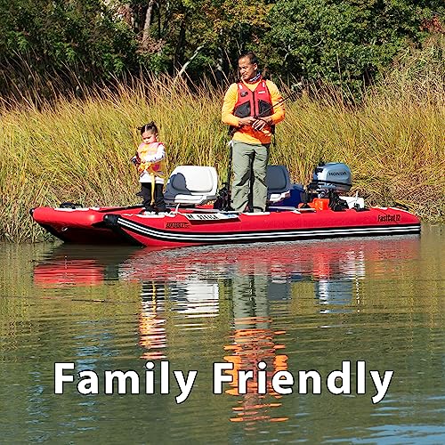 Sea Eagle FastCat Catamaran Inflatable Boat 2-4 Person Red/White