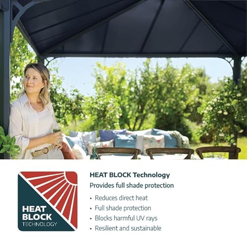 Palram Canopia Milano 10x10 Gazebo Gray/Bronze