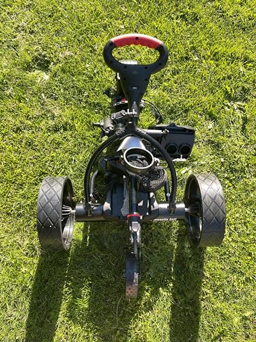 Insanity Golf Electric Golf Trolley with Remote and Seat Black and Yellow