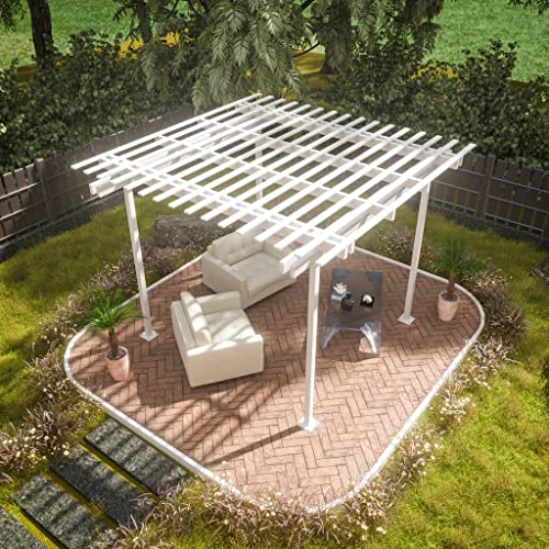 Four Seasons Outdoor Living Solutions Free-Standing Aluminum Pergola 12' x 12' White