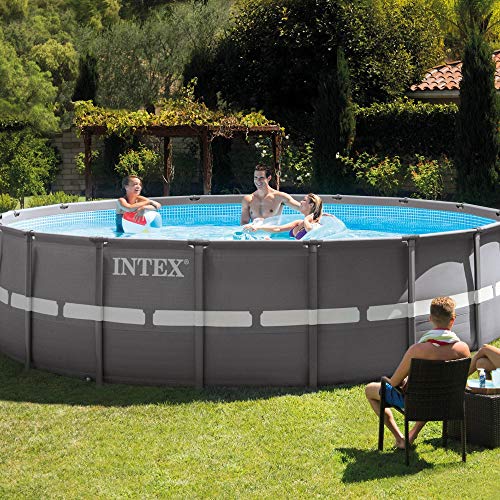 Intex Ultra Frame Pool Set with Sand Filter Pump, Ladder, Ground Cloth & Pool Cover