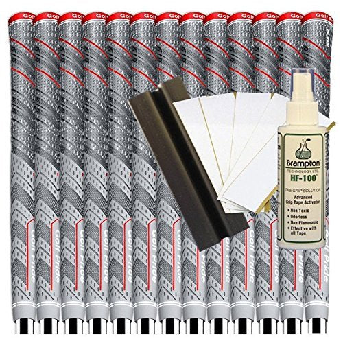 Golf Pride MCC Plus4 Align MIDSIZE 600 Ribbed Grey Golf Grips Kit