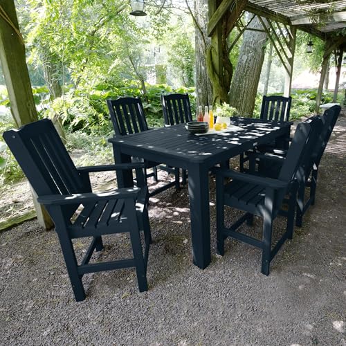 Highwood Lehigh 7pc Rectangular Counter Height Dining Set 72" x 42" Federal Blue
