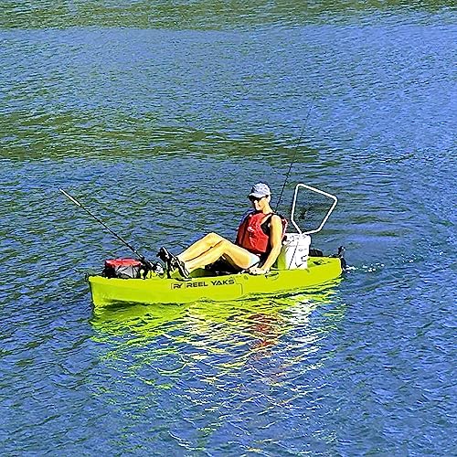 Reel Yaks 9.5ft Modular Fishing Kayak Cyan Gray