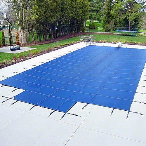Kento Gear 20x40 ft Yard Guard Deck-Lock Mesh Safety Cover with Center Step, Blue