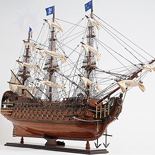 Old Modern Handicrafts Royal Louis Ship Model Natural Wood