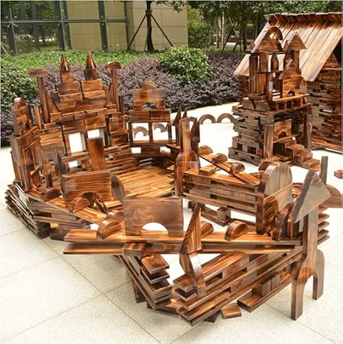 penepico Mega Outdoor Carbonized Wooden Building Blocks Set 54 pcs Jumbo Set