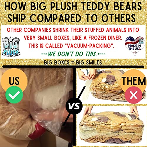 Big Plush Giant 6ft Teddy Bear with I Love You T-Shirt Beige