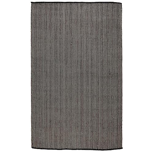 Benzara Handwoven Indoor Outdoor Area Rug 8 x 10 Charcoal Gray