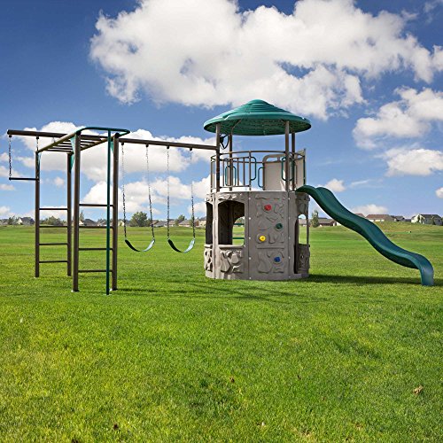 Lifetime Adventure Tower Deluxe Swing Set Green