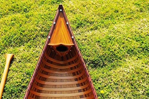 HomeRoots Wooden Canoe with Ribs 20.25" X 70.5" X 15