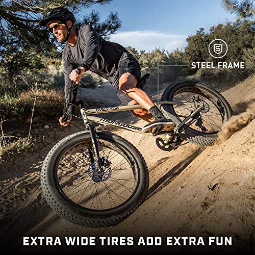 Mongoose Malus Fat Tire Mountain Bike 26-Inch 7-Speed Steel Frame Tan