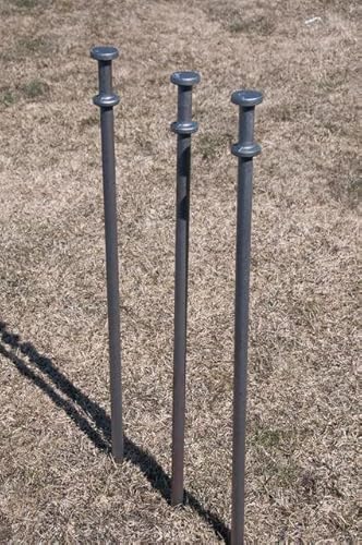 Moose Supply Double Head Heavy Duty Steel Tent Stakes 3/4 x 36 Inch 100-Pack