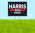 TampaPrinting Harris Walz YS00084 Yard Sign 18" x 24" with Metal Step Stake