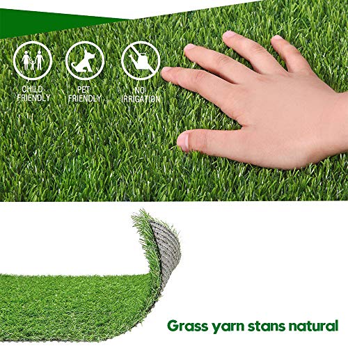 Griclner Artificial Grass Lawn Turf 0.8inch Green