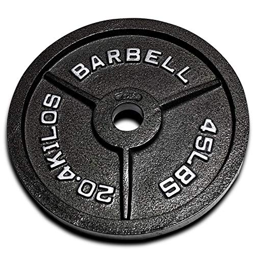 CAP Barbell 300 LB Cast Iron Olympic Weight Set with 7’ Olympic Bar Black Plate with 7 ft Silver Bar