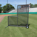 Cimarron Sports Outdoor Practice 7x7#84 Premier L-Net and Frame with Wheels Black Stainless Steel