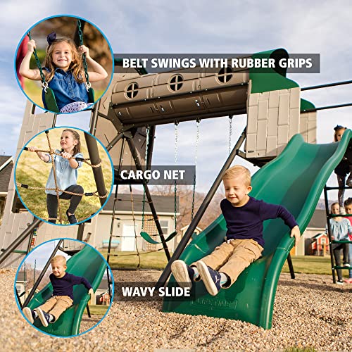 Lifetime Adventure Tunnel Swing Set Earthtone