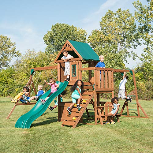Swing-N-Slide Knightsbridge Plus Swing Set Wood Green