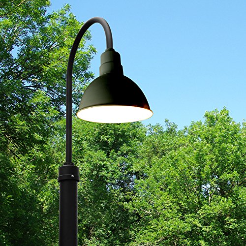 Cocoweb Blackspot 132in Vintage Street Post Lamp Black 8 Inch Shade