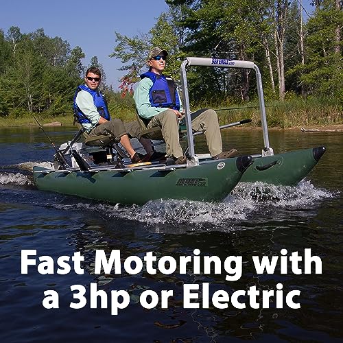 Sea Eagle 375fc FoldCat Inflatable Fishing Boat Deluxe Package Green