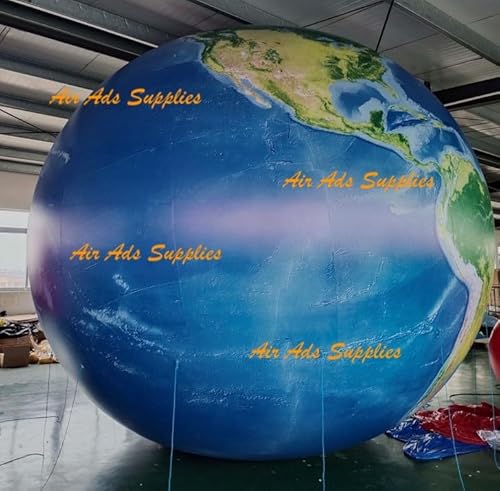 Air-Ads Supplies 16ft Giant Inflatable Globe Map Balloon Blue