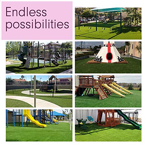 MEGAGRASS 10x90 Feet Premium Deluxe Artificial Grass Green