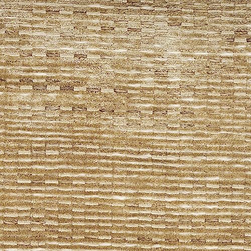Calvin Klein Valley Abstract Gold Wool Area Rug 7'9" x 9'9